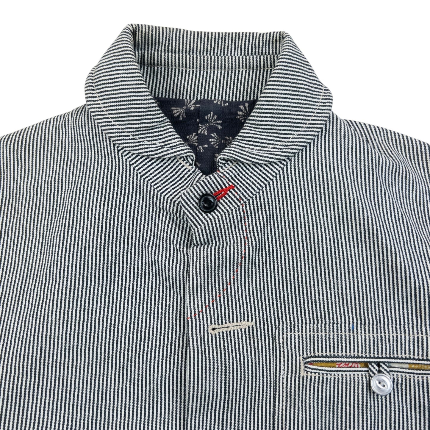Vintage 2000s PPFM Striped Button Up Jacket Size M | Medium, Grey