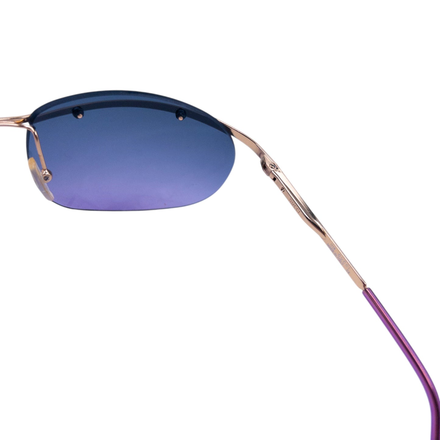 Vintage 2000s Gucci Rimless Sunglasses | O/S, Blue