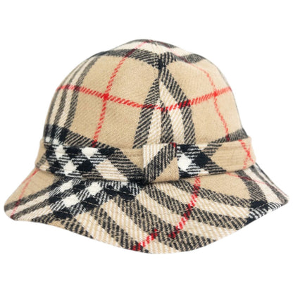 Vintage 80s Burberry Nova Check Bucket Hat Size S | O/S, Beige