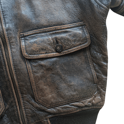 Avirex 1991 'Blue Angels' G-1 Leather Flight Jacket - S / M | S / M, Multicoloured