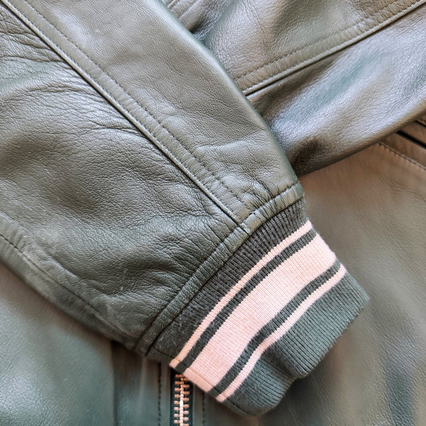 Avirex USA 'Icon' Leather Varsity Jacket - XL