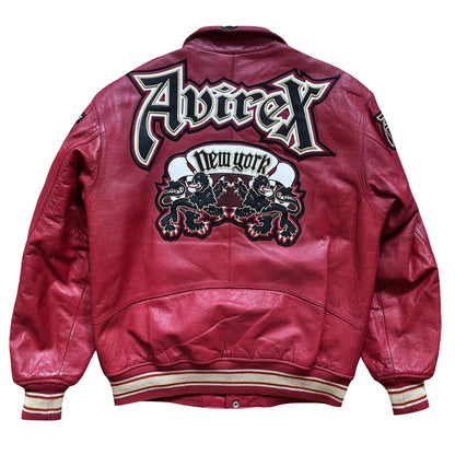 Avirex New York Lions Leather Varsity Jacket - M
