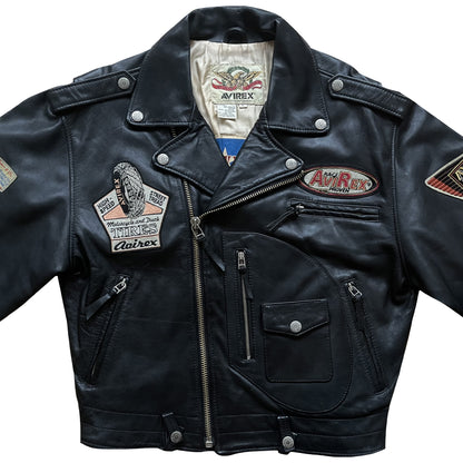 Avirex Leather Biker Jacket - L