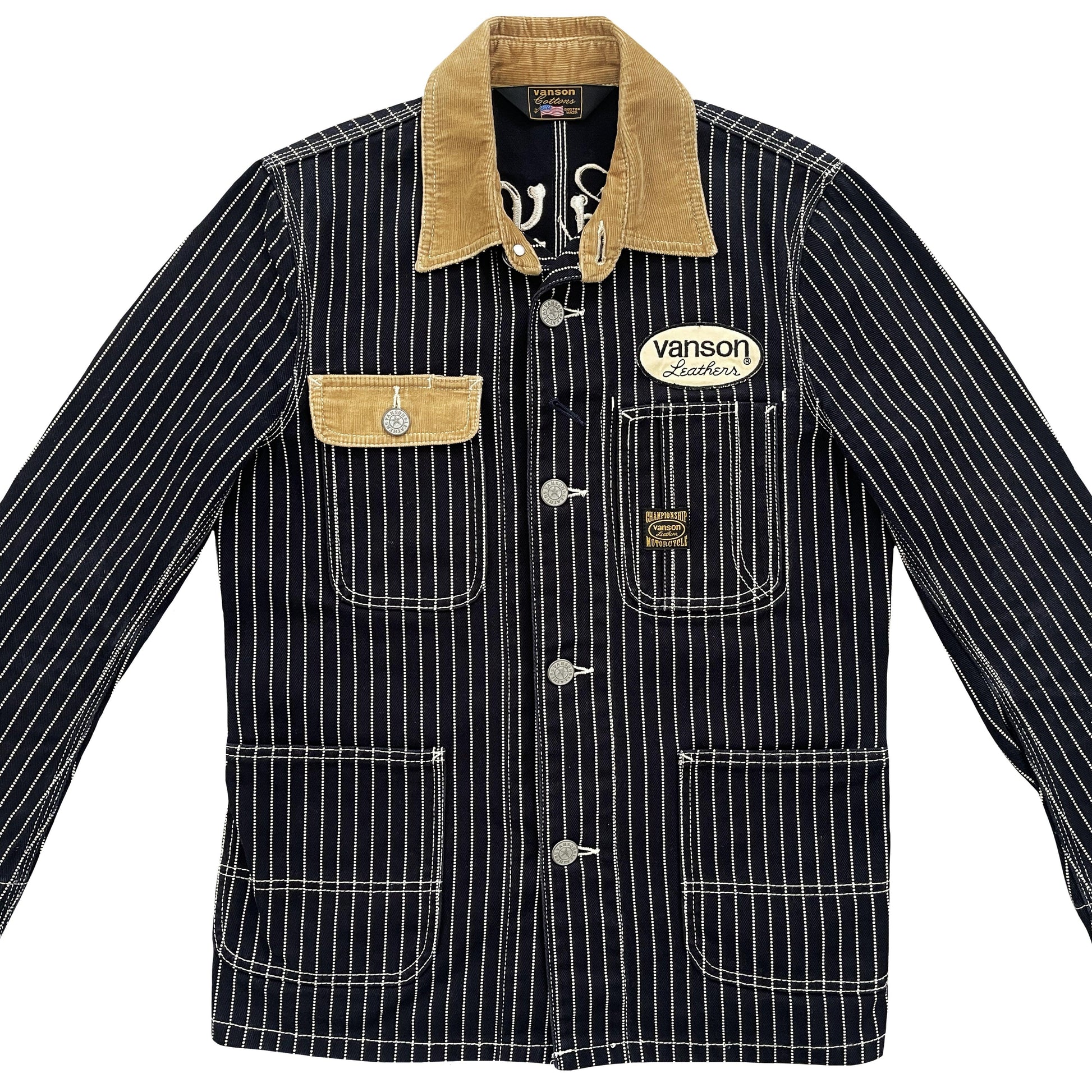 Vanson Leathers Pinstripe Worker Jacket - Known Source