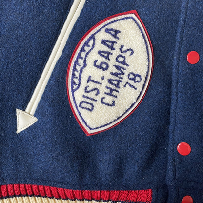 Whitesville 'Forest Park Bull Dogs' Varsity Jacket - XL | XL, Blue