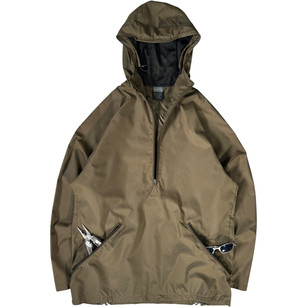 Nike 00’s Half Zip Ventilated Anorak Jacket M | Medium, Khaki