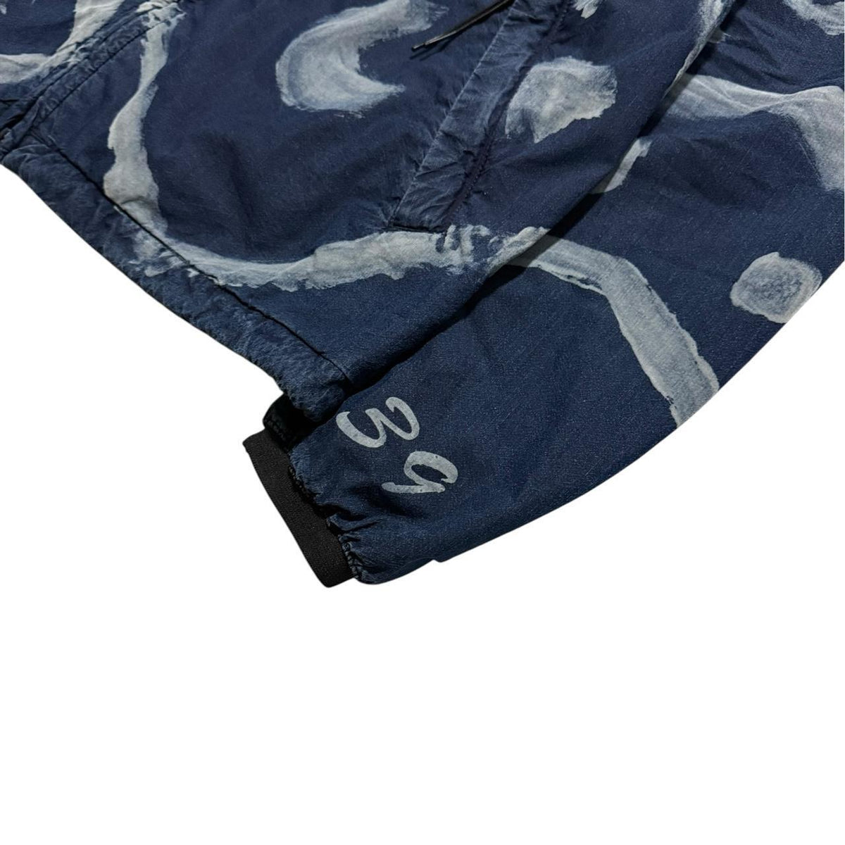 CP Company Hand Painted Indigo 50 Goggle Jacket | Medium, Indigo