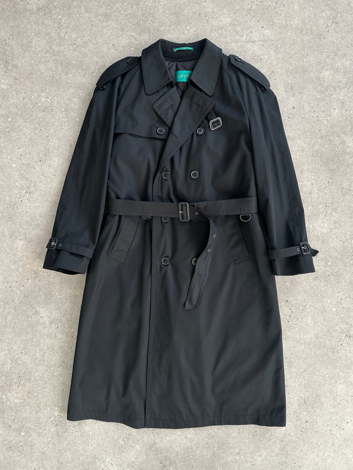 Vintage Double Breasted Floor Length Belted Trench Coat - XL