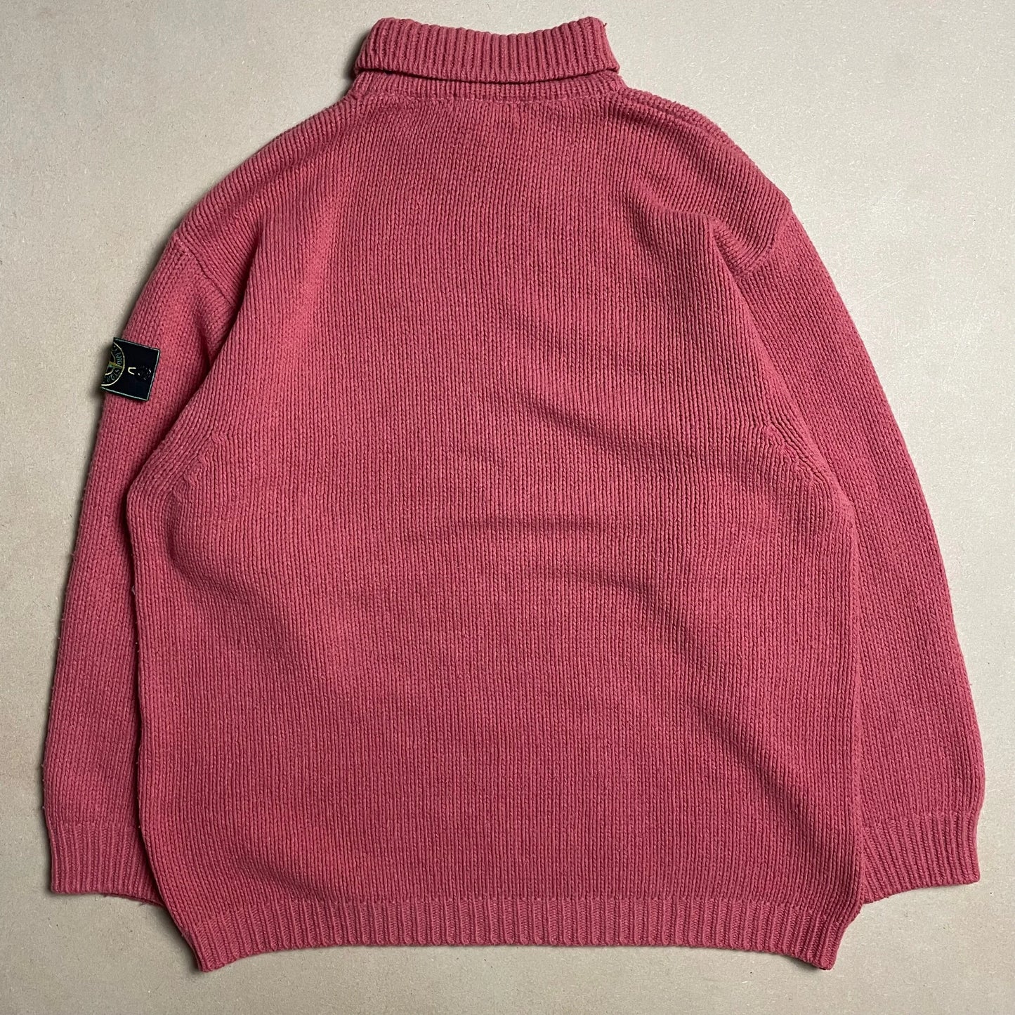 A/W 1992 Coral Hand Woven Knitted Roll Neck
