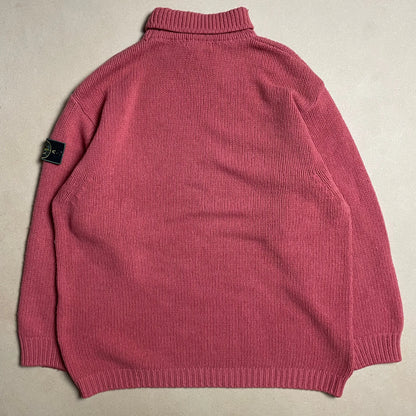 A/W 1992 Coral Hand Woven Knitted Roll Neck