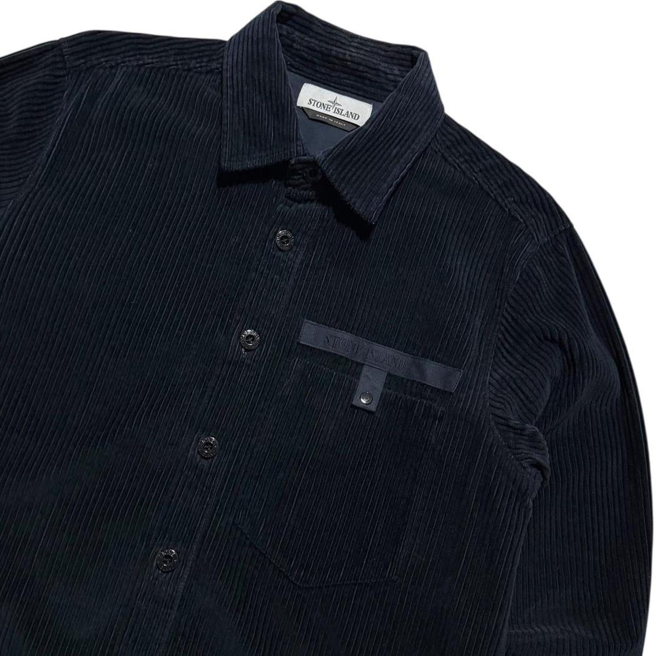 Stone Island Navy Heavy Corduory Shirt