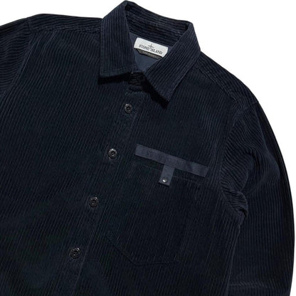 Stone Island Navy Heavy Corduory Shirt