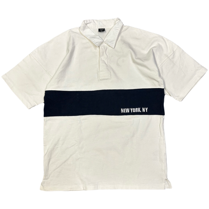 Avirex N.Y Spellout Polo In White ( M )