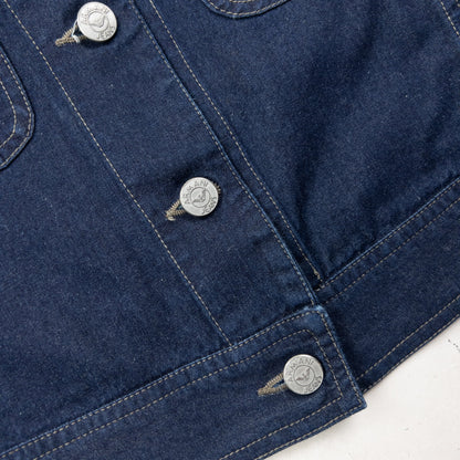 Vintage 90s Armani Jeans Button Up Denim Top Womens Size M | Medium, Blue
