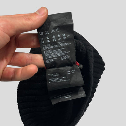 Prada Sport 2009 Black Ribbed Wool Fisherman’s Beanie - M