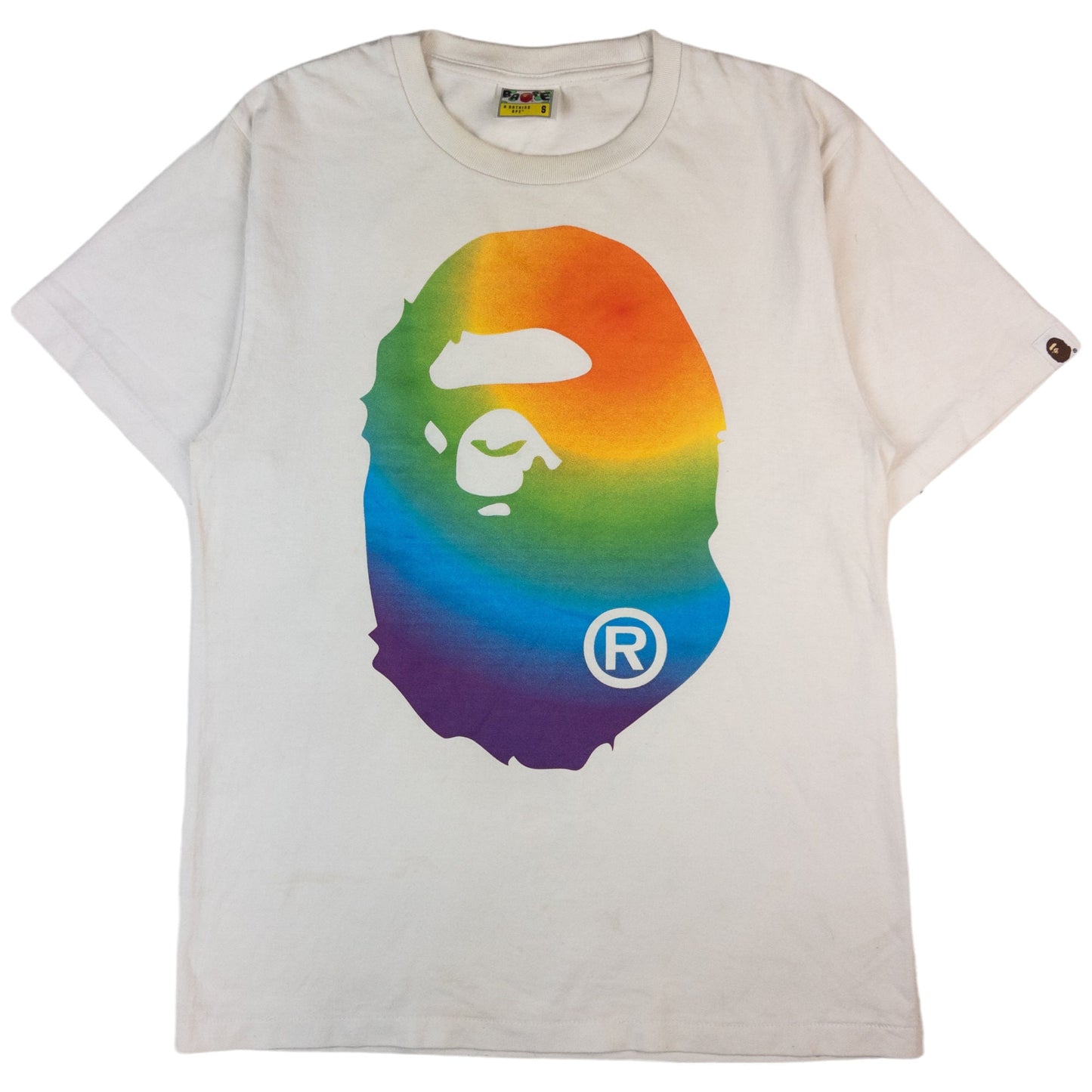 Vintage BAPE Rainbow Graphic T Shirt Size S