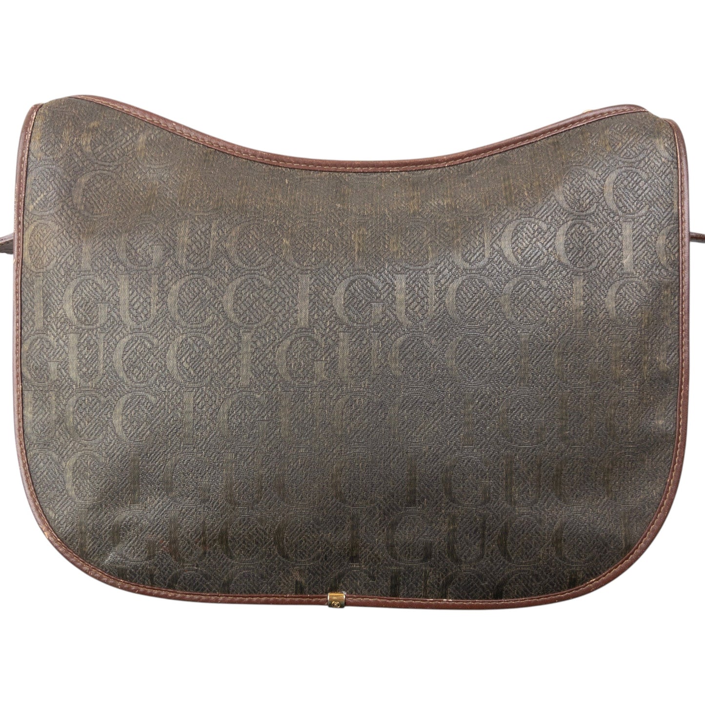 Vintage 80s Gucci Monogram Crossbody Bag | O/S, Brown
