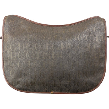 Vintage 80s Gucci Monogram Crossbody Bag | O/S, Brown