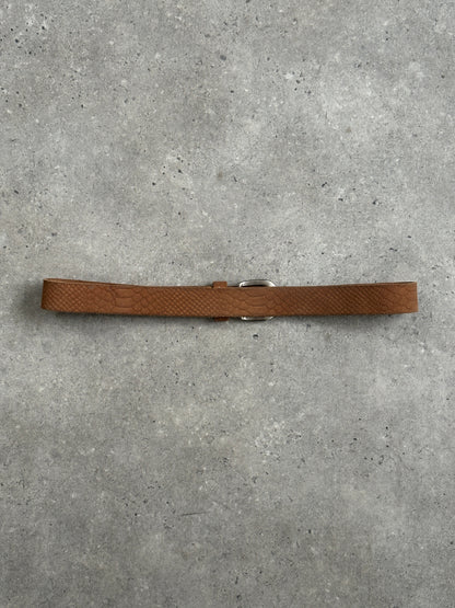 Vintage 1990s Slim Leather Belt - W32-39
