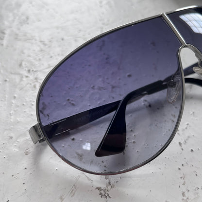 2000s emporio armani violet/silver sunglasses | O/S, Silver