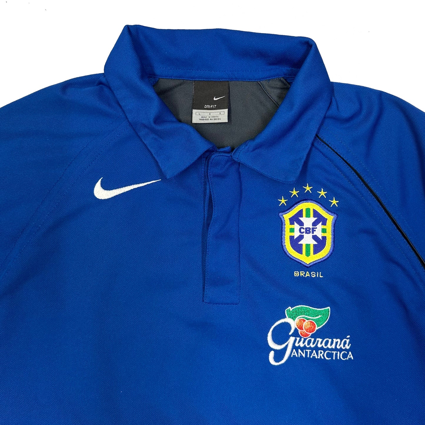 Nike Brazil 2006 Nylon Polo In Plue ( L )