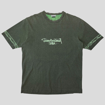Stone Island SS03 Sublimation Acid Print Marina Logo T-shirt - XL (L) | Large, Green