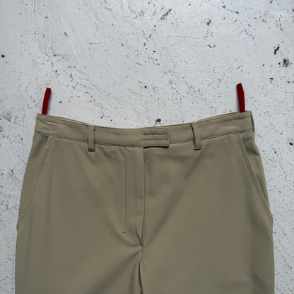 ss2000 prada sport nylon slim fit trousers | O/S, Beige