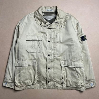 A/W 1993 Sand Gold Raso Gommato Multi Pocket Field Jacket