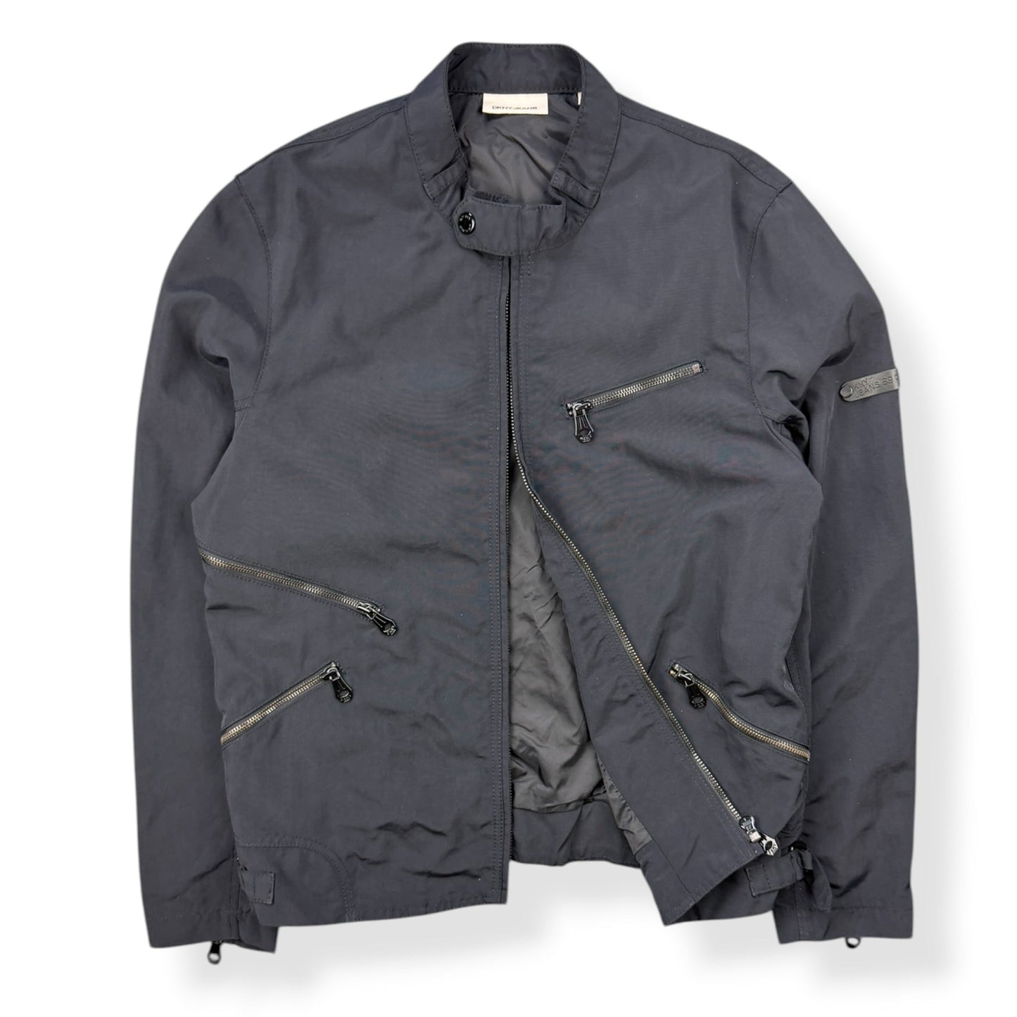 2000's DKNY Multizip Moto Jacket (L) | Default Title, Navy