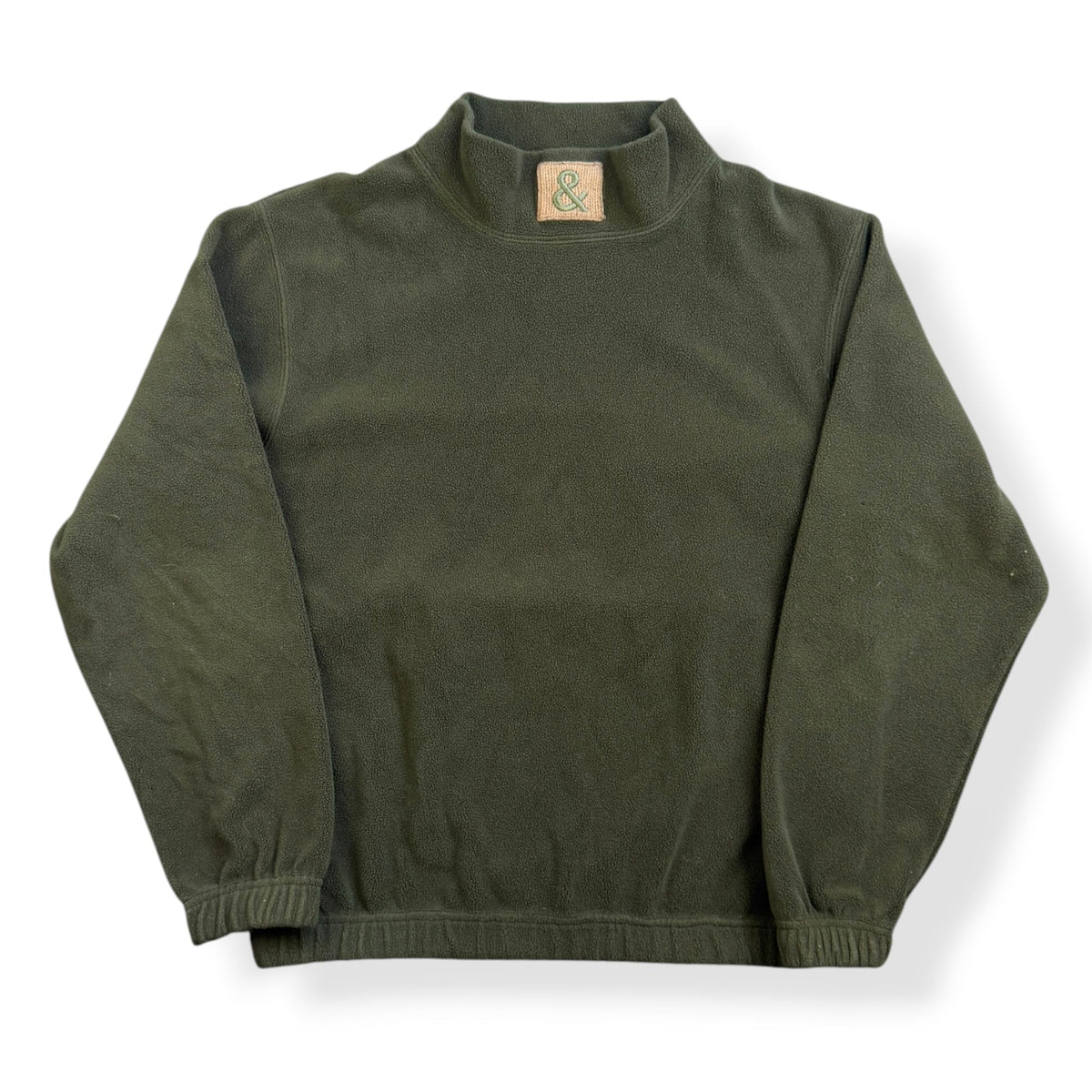 2000's Dolce & Gabbana Mock Neck Fleece Sweatshirt (L) | Large, Green