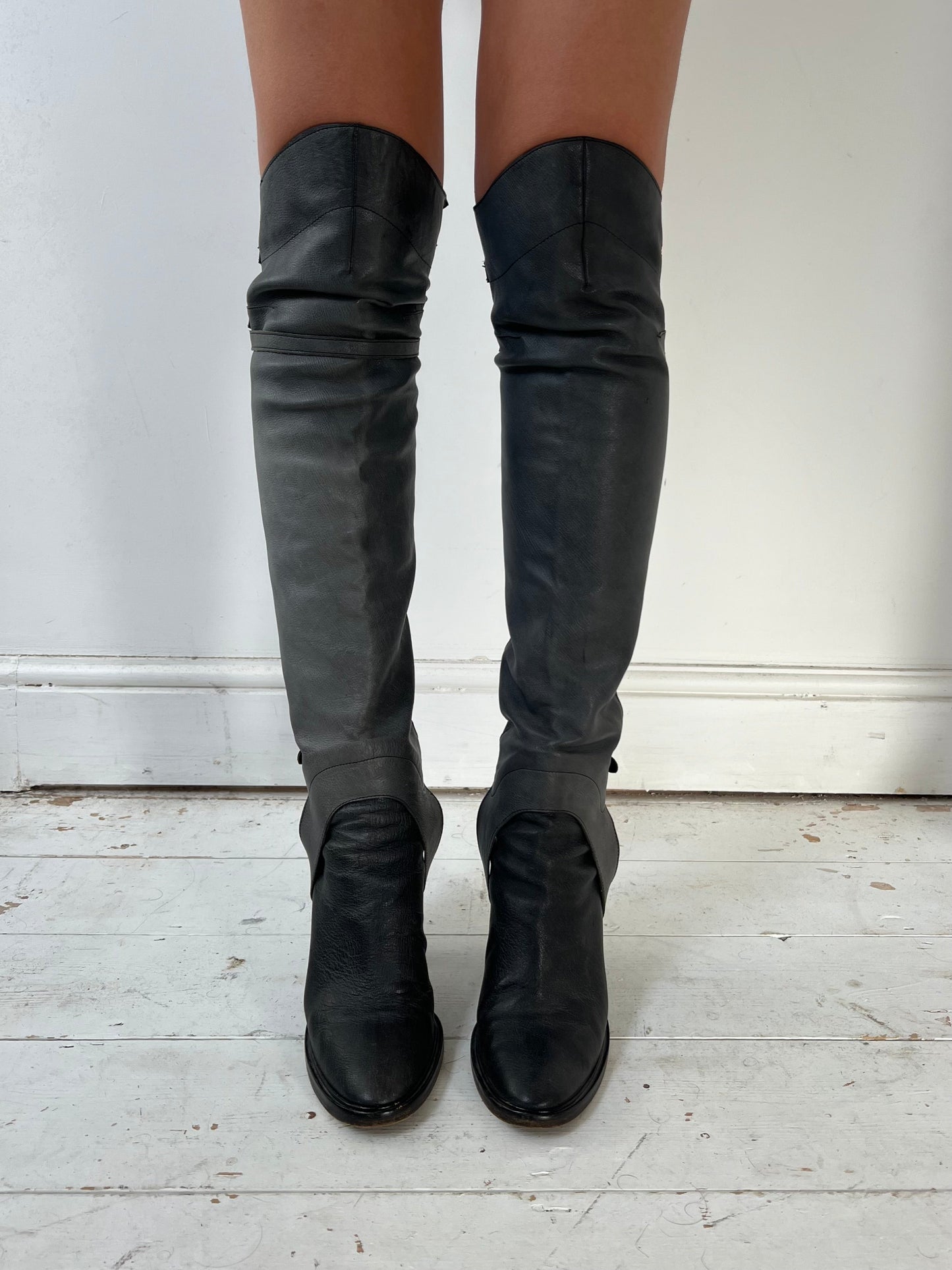 AF VANDEVORST 2006 KNEE HIGH BOOTS (EU 37.5) | DEFAULT TITLE, Black