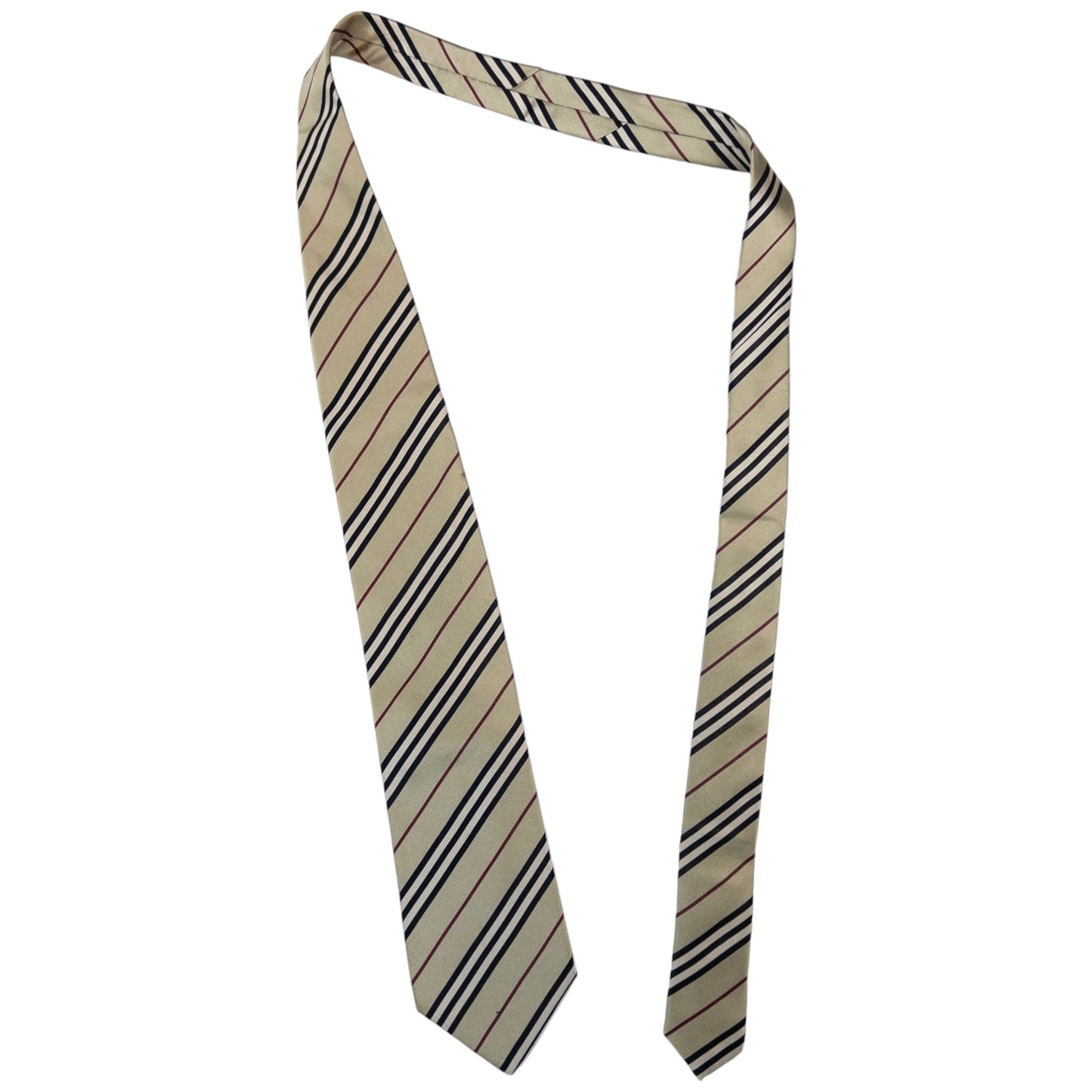 Vintage Burberry Nova Stripe Silk Tie