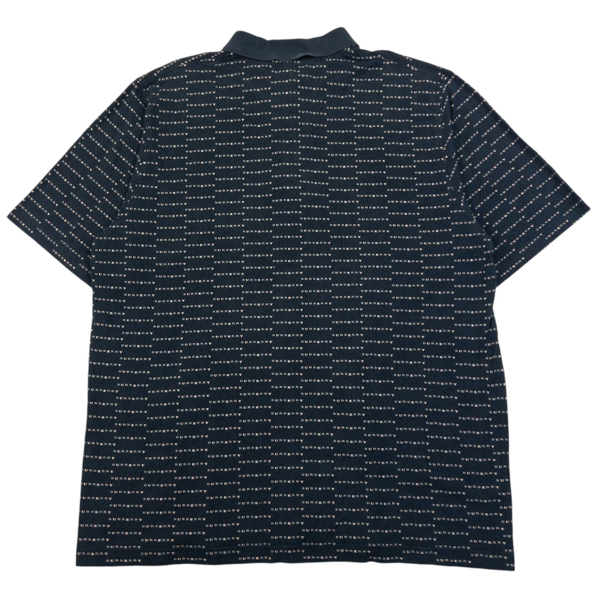 Vintage 2000s Burberry Monogram Polo Shirt Size L | Large, Navy