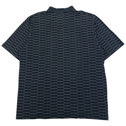 Vintage 2000s Burberry Monogram Polo Shirt Size L | Large, Navy