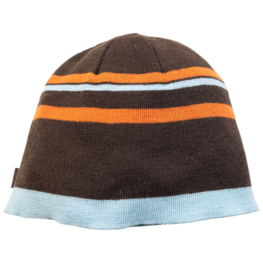 Vintage 2000s Stussy Striped Beanie Hat | O/S, Brown