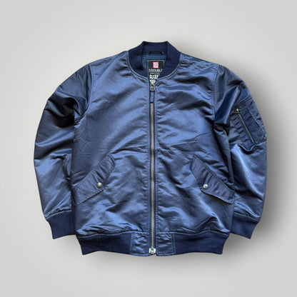 AW/10 Beams x S Double Bomber Jacket S | O/S, Navy