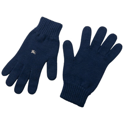Vintage 2000s Burberry Wool Gloves | O/S, Navy