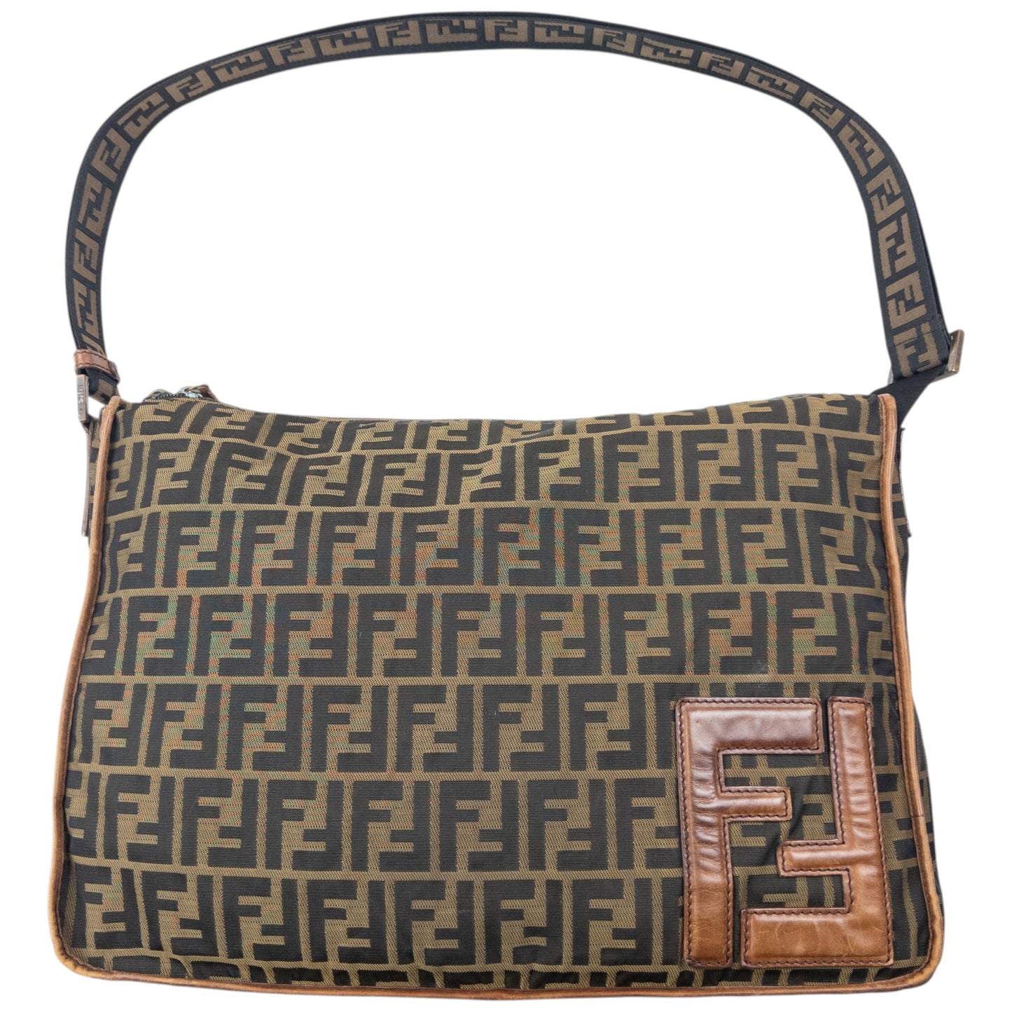 Vintage 2000s Fendi Monogram Crossbody Bag | O/S, Brown