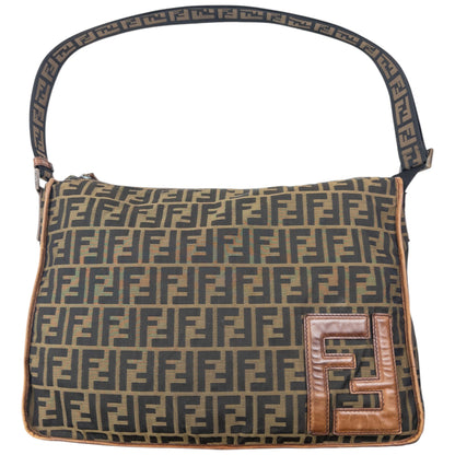 Vintage 2000s Fendi Monogram Crossbody Bag | O/S, Brown
