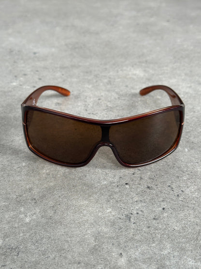 Replay 2000s Oversized Shield Logo Sunglasses