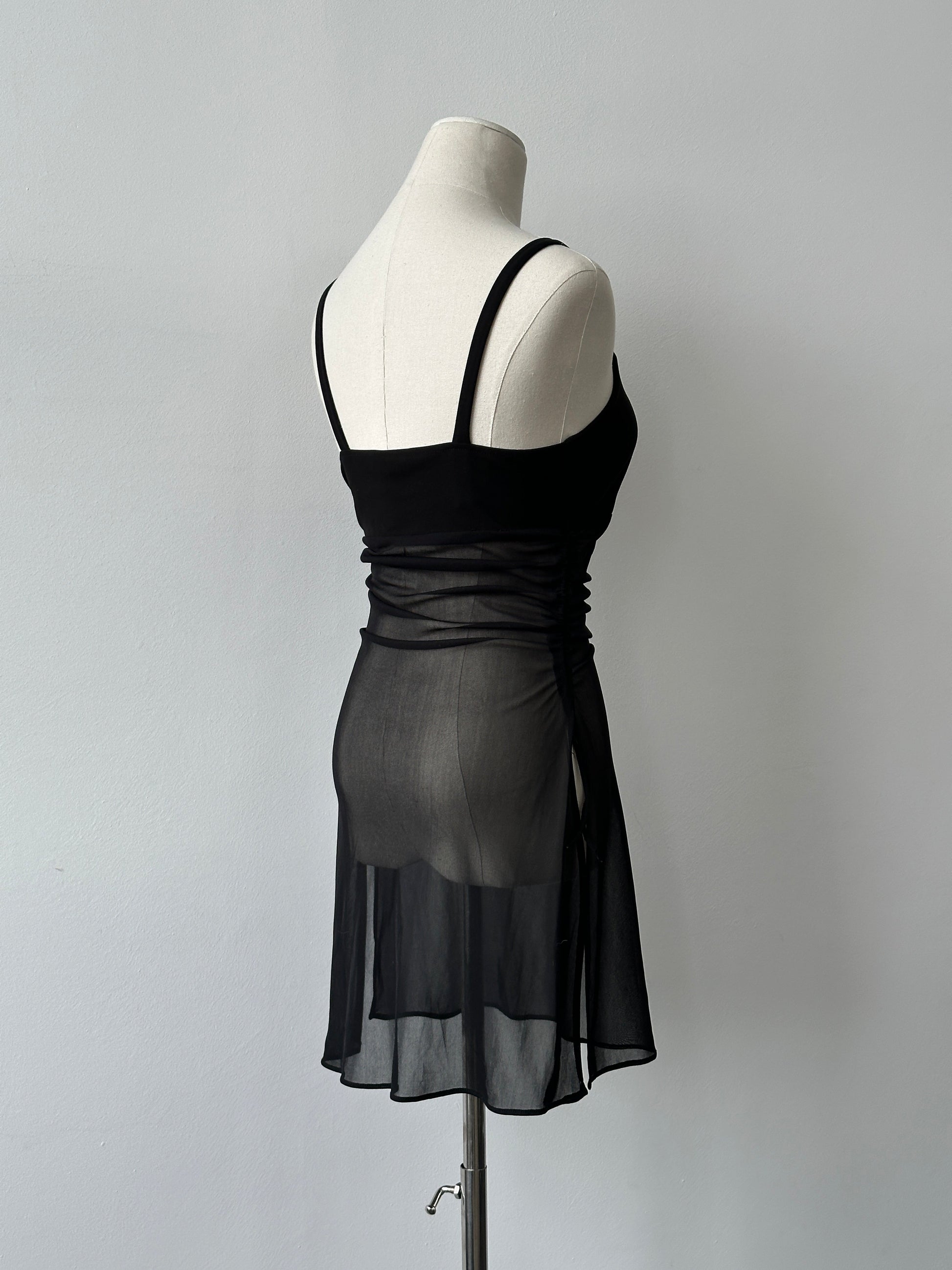 French Vintage 1990s Sheer Sleeveless Top - S