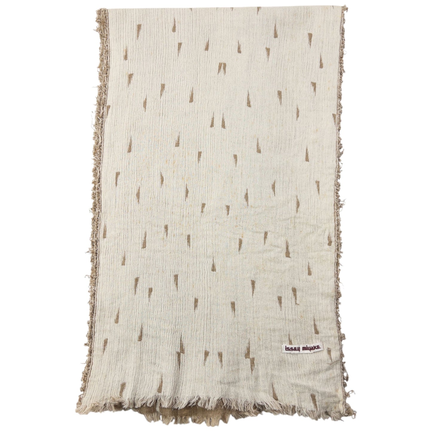 Vintage 80s Issey Miyake Pattern Scarf | O/S, Beige