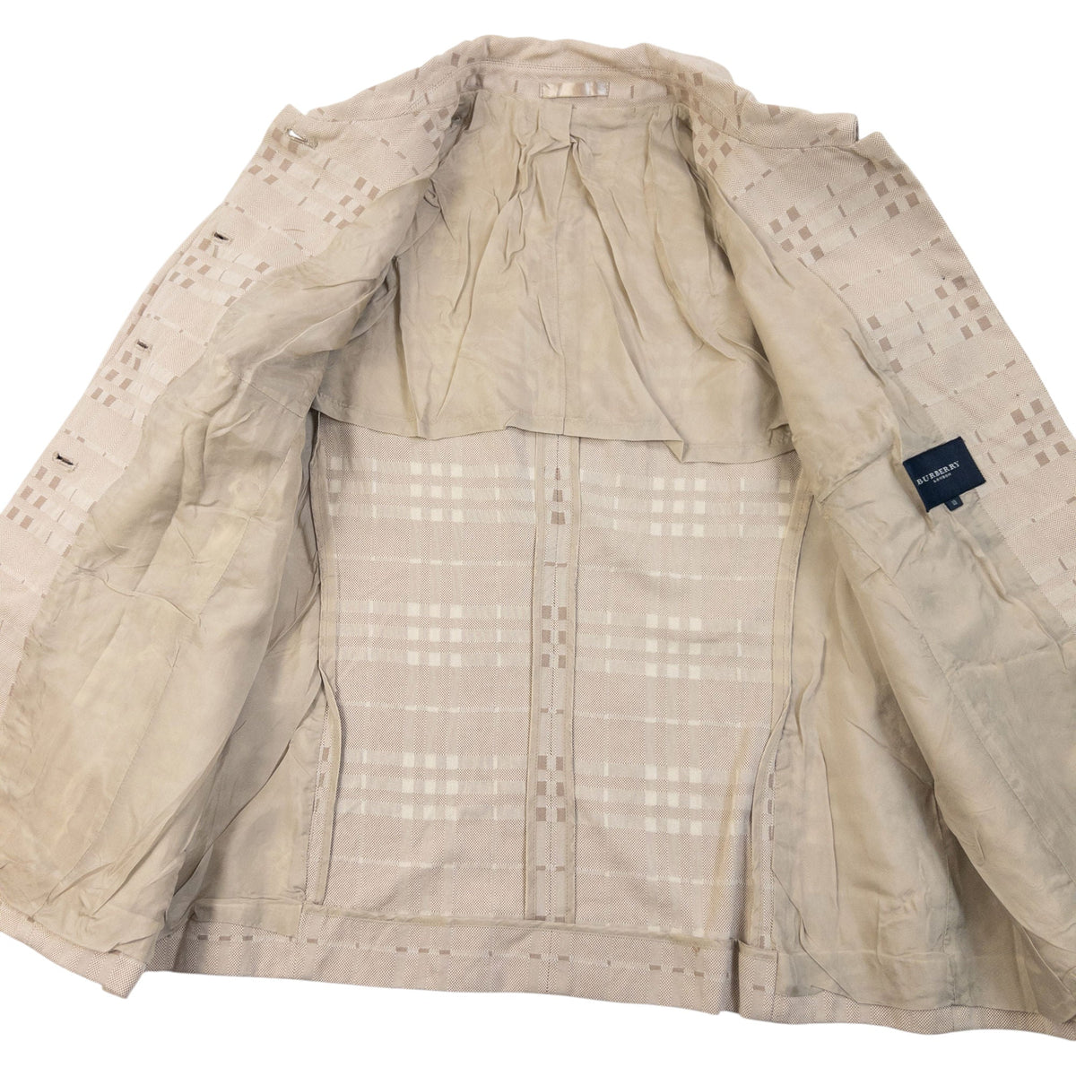 Vintage 2000s Burberry Nova Check Button Up Jacket Womens Size S | Small, Beige