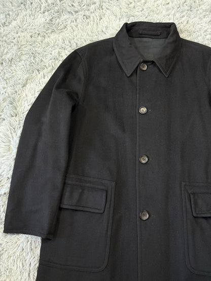 Gucci by Tom Ford 1999 Reversible Wool & Cotton Car Coat - L | O/S, Black