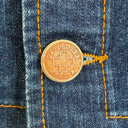 1990s jean paul gaultier corset denim jacket | O/S, Blue
