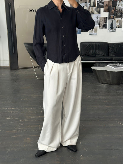 Armani Jeans 2000s Pure Linen Shirt - M