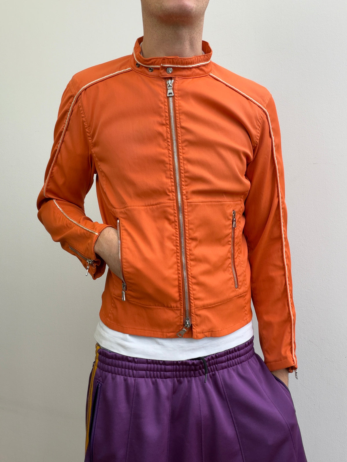 Prada Sport 00s Nylon Biker Jacket | Small, Red