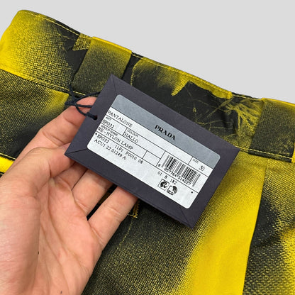 Prada x Raf Simons 2022 Re-Nylon Wolf Print Baggy Bermuda Shorts