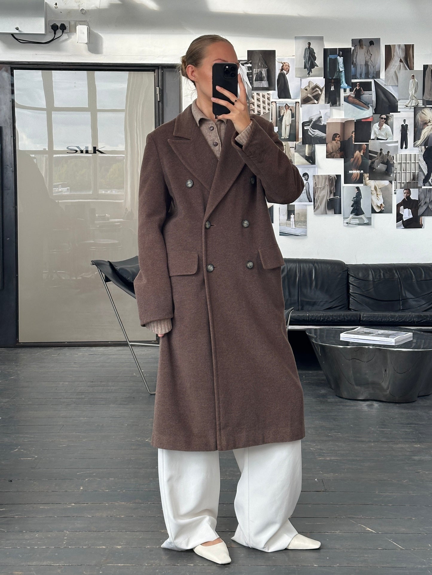 Sportmax 1990s Wool Double Breasted Coat - M/L