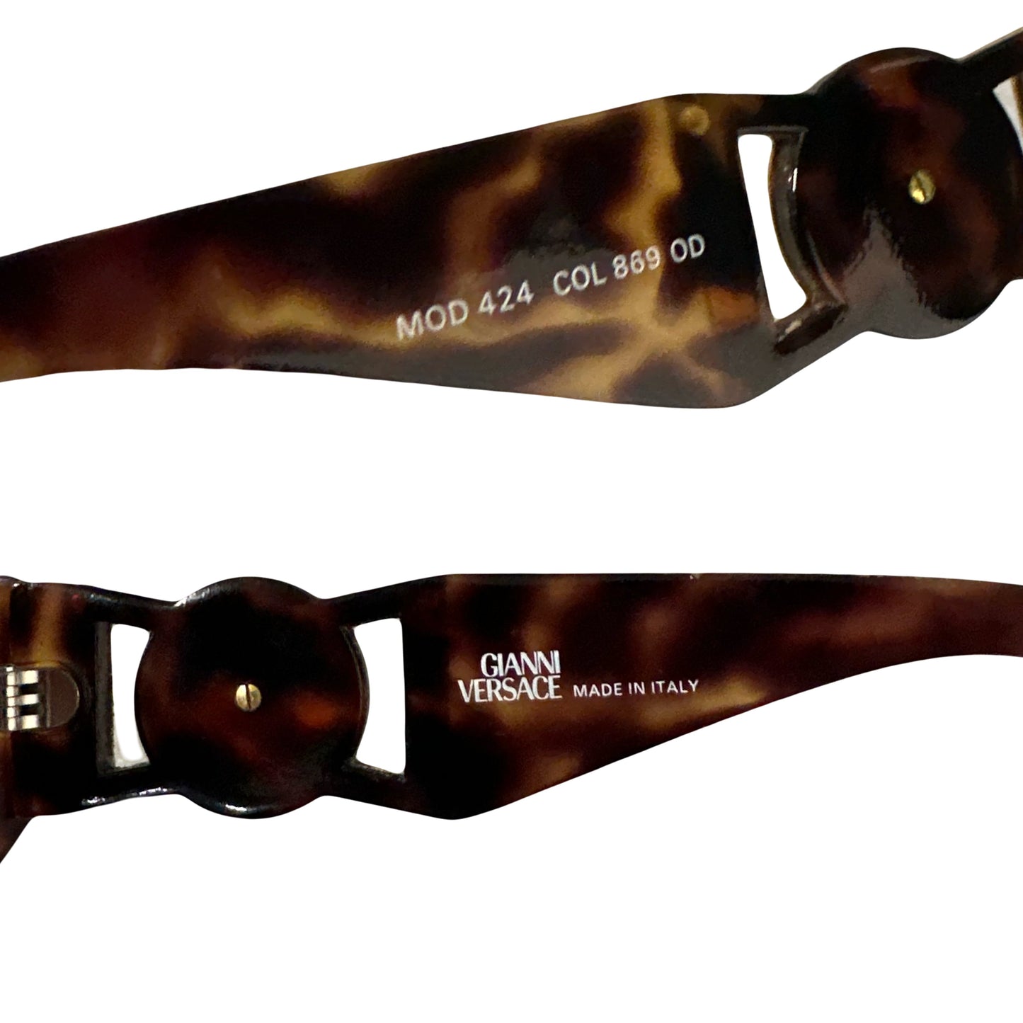 Versace 90s Medusa Head Sunglasses In Tortoise